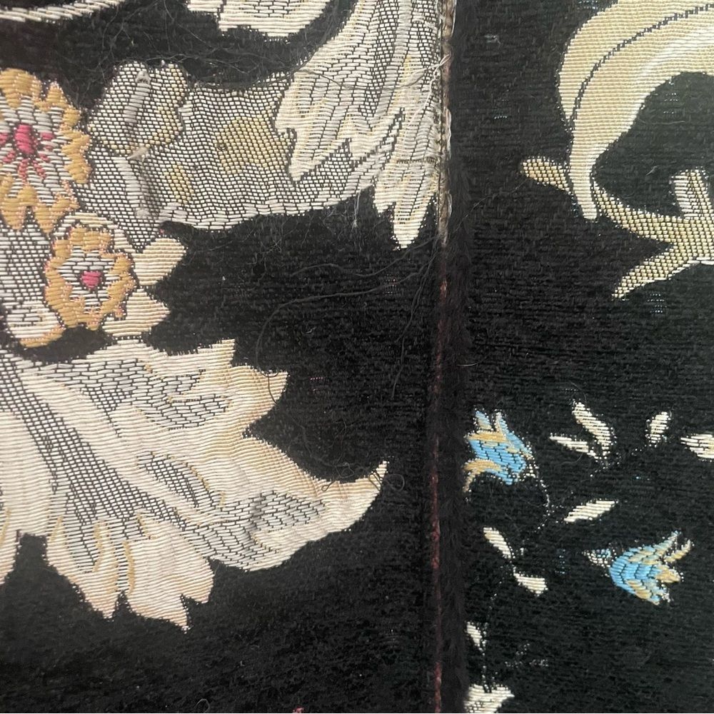 Bagatelle Black Floral Embroidered Jacket Faux Fur & Leather Trim - Picture 5 of 12